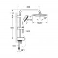 Душова система із перемикачем Grohe New Tempesta Cosmop. System (26675000) - Фото 3